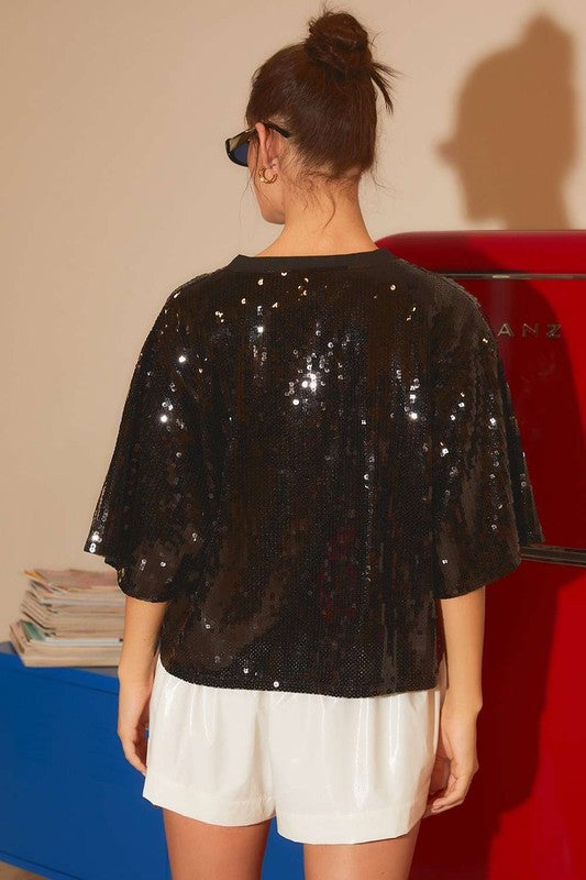 DISCO DEBBIE COWGIRL SEQUIN TOP