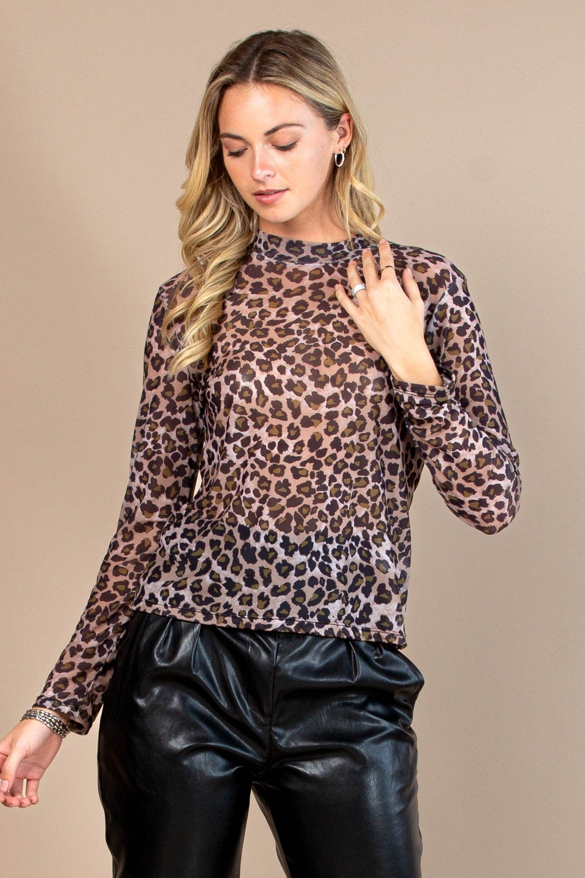 KELSIE ANIMAL PRINT TOP