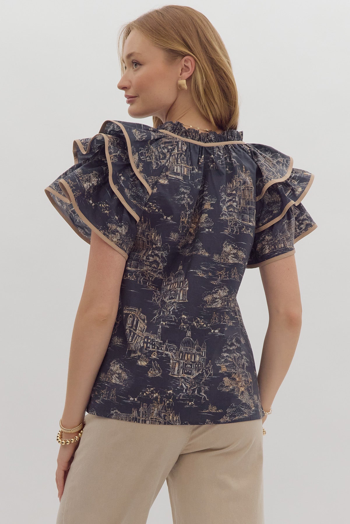 IVANKA NAVY TOP