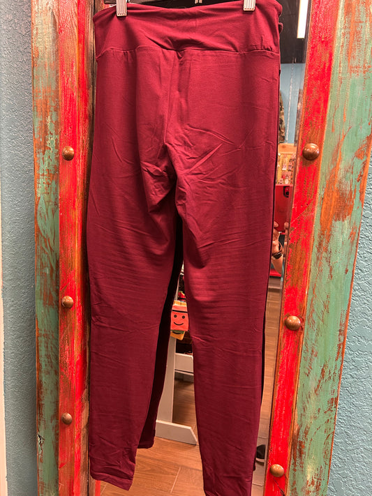 BONNIE BURGUNDY LEGGINGS