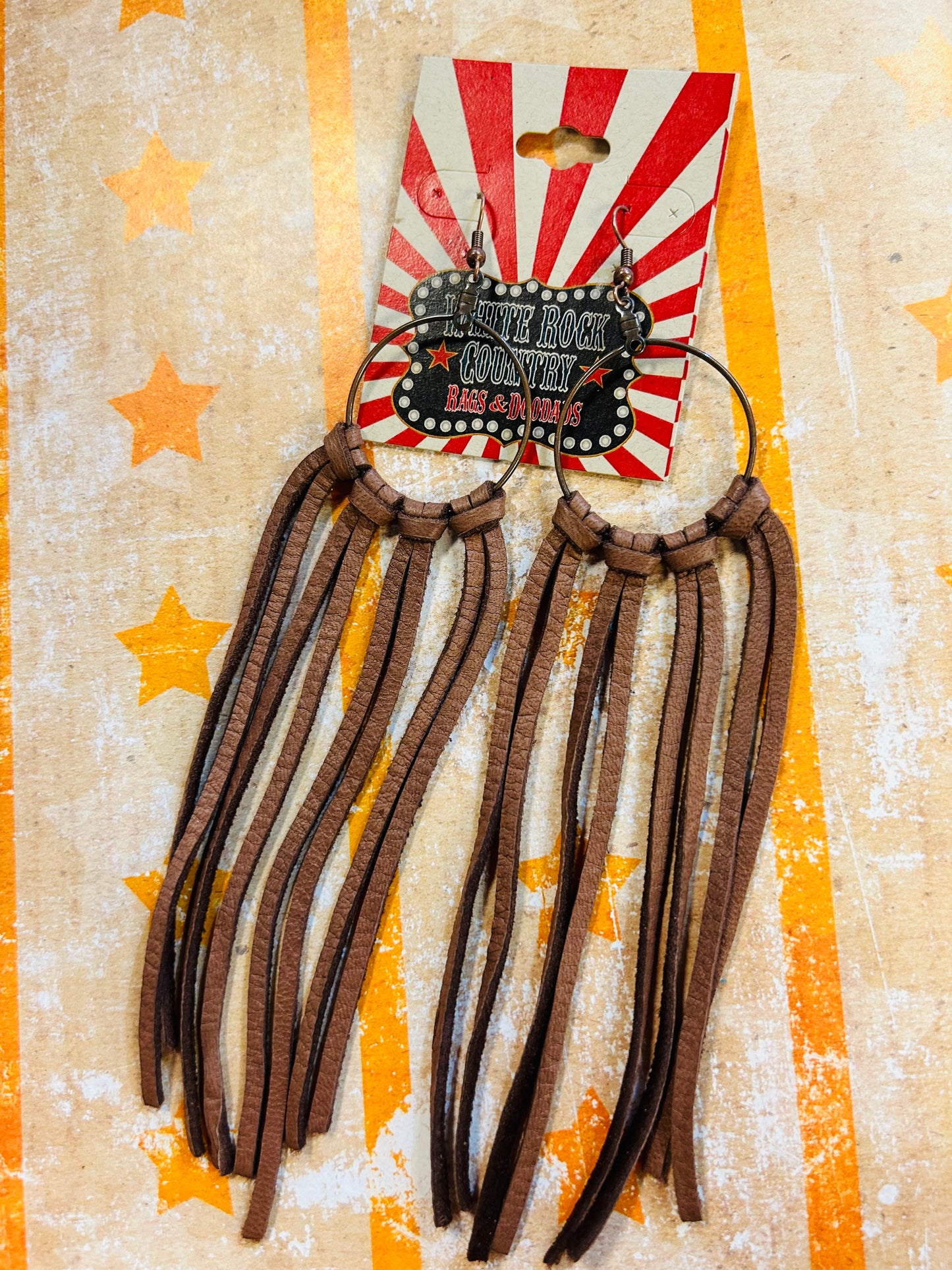 THE LISSA LEATHER FRINGE EARRINGS