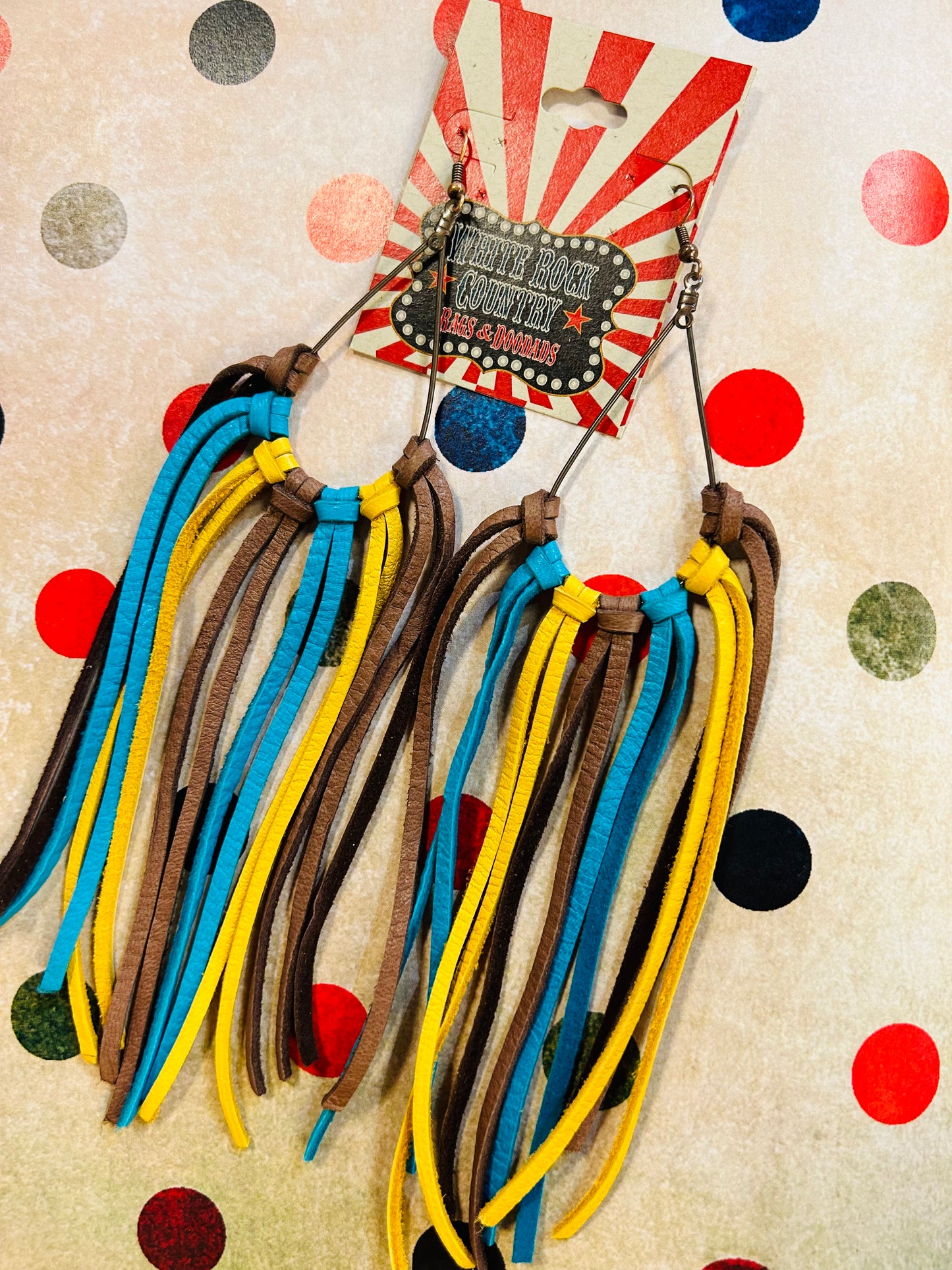 EMILY FRINGE LEATHER EARRINGS