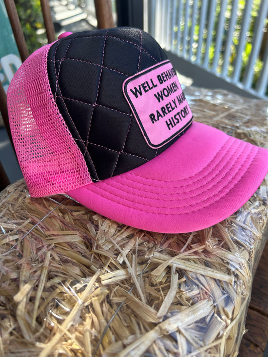 WELL BEHAVED WOMEN HOT PINK CAP