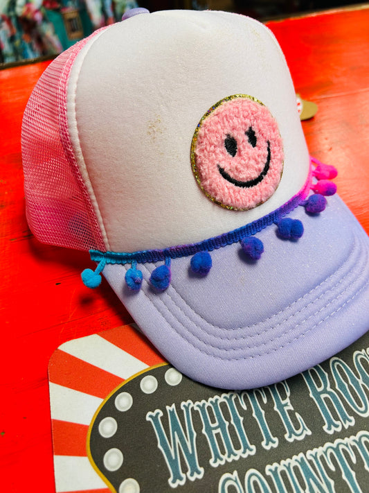 HAPPY PINK TRUCKER CAP