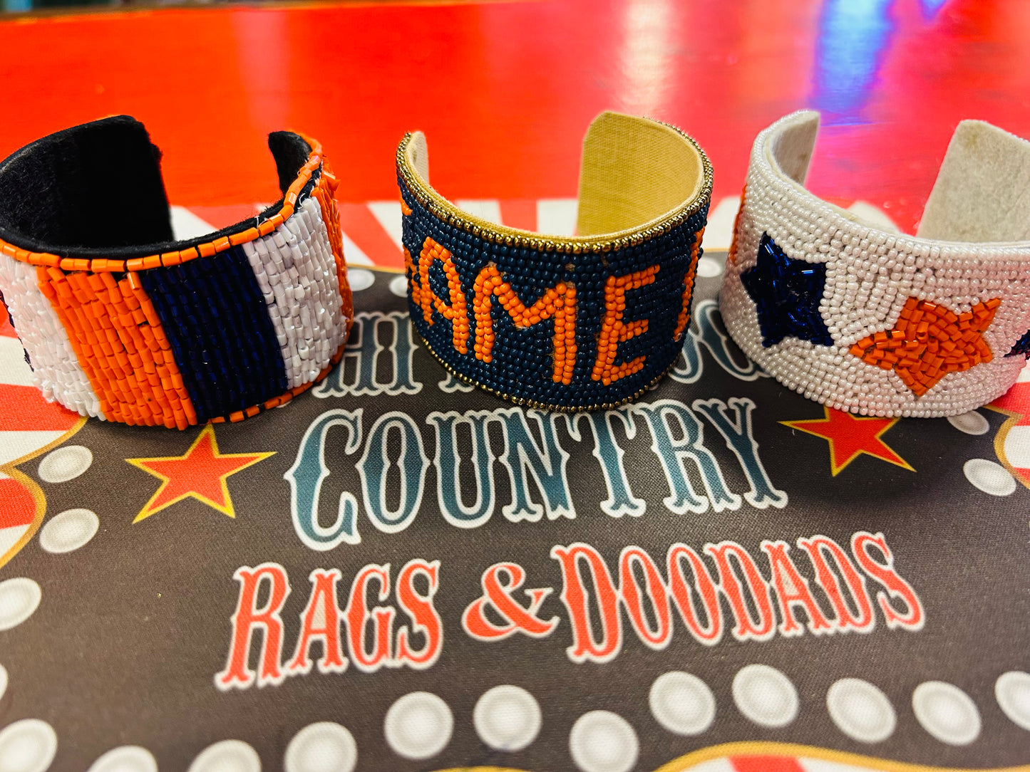 GAME BEADED CUFF BRACELET