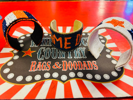 GAME BEADED CUFF BRACELET