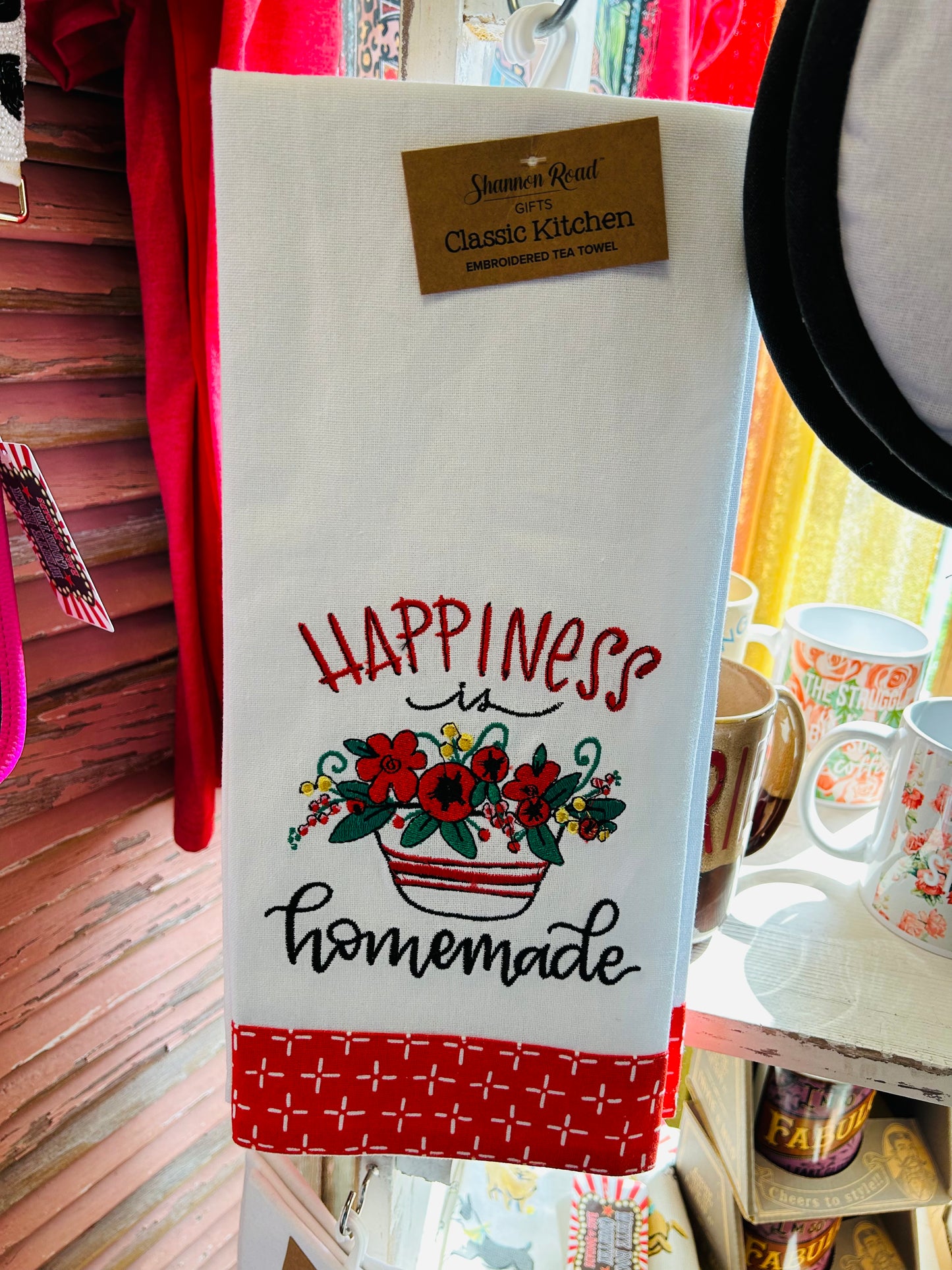 HAPPINESS IS HOMEMADE TEA TOWEL