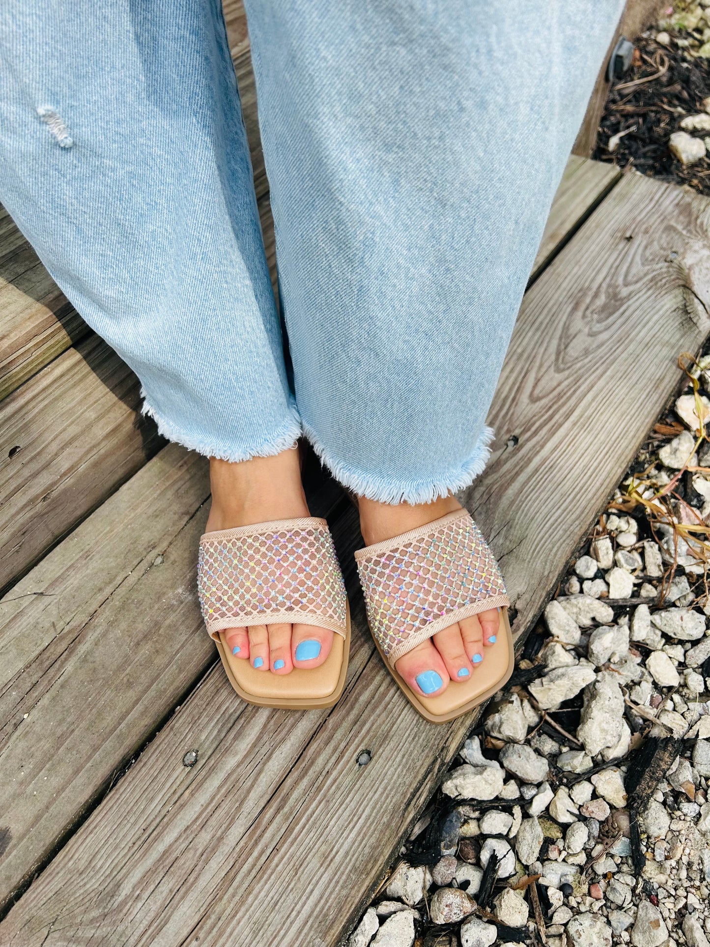 GIDGET RHINESTONE SLIP ON