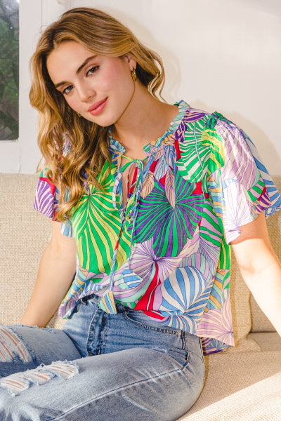 TROPICAL PALM LEAF TOP