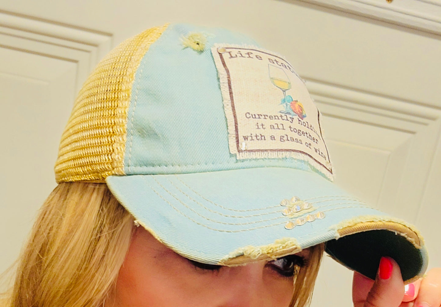 Wine Life Status Baseball Cap