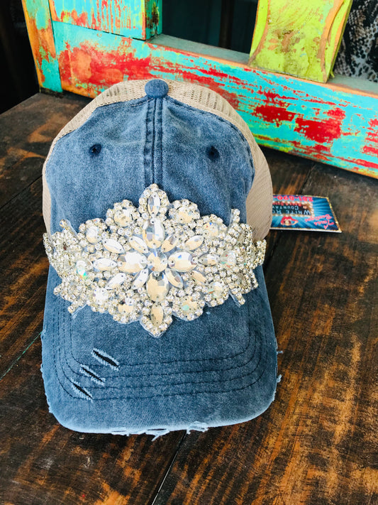 Navy Bling Cap