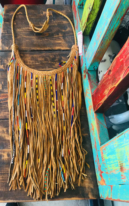 Gypsy Beaded Fringe Bag