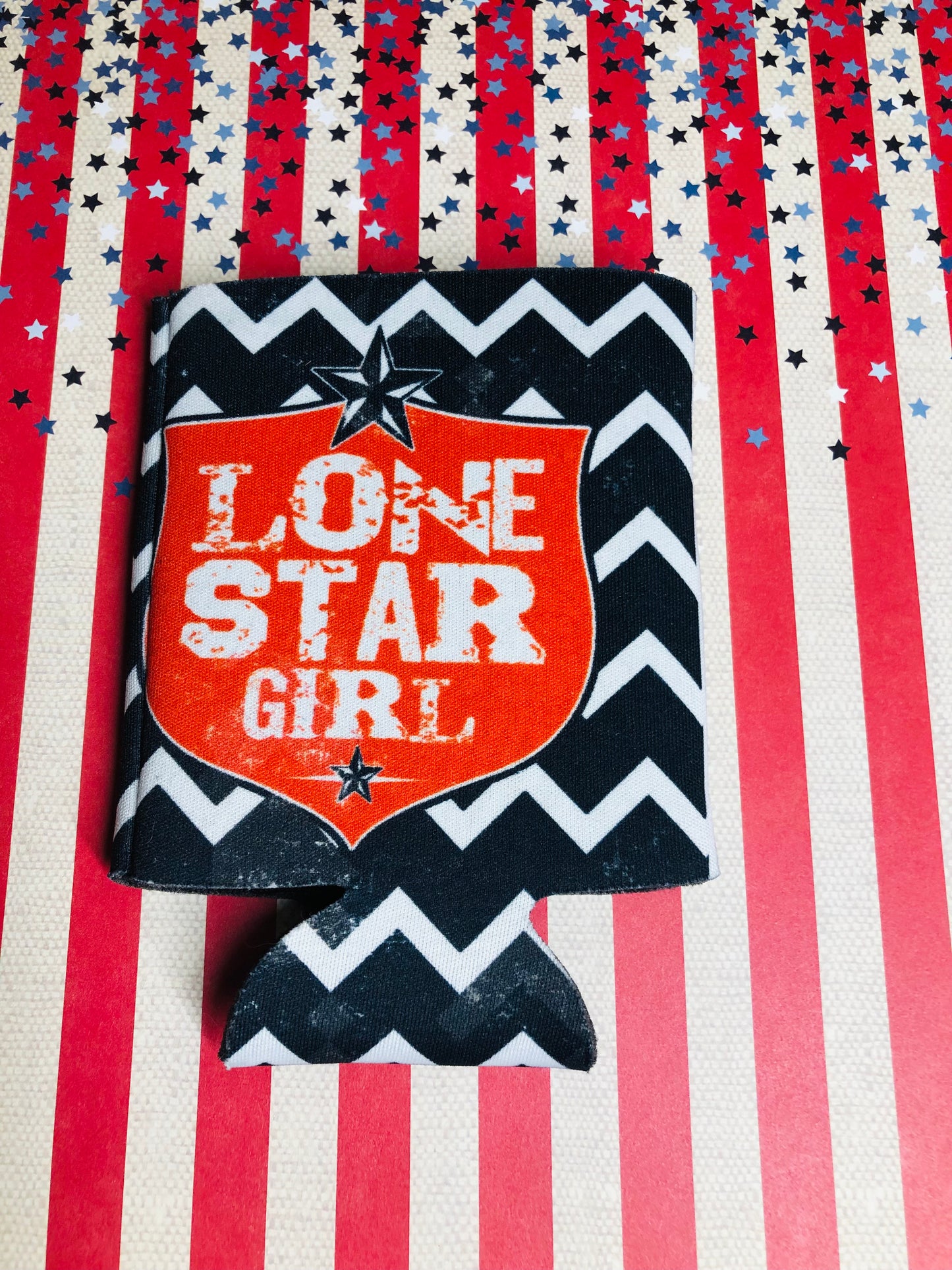 Lone Star Girl Koozie
