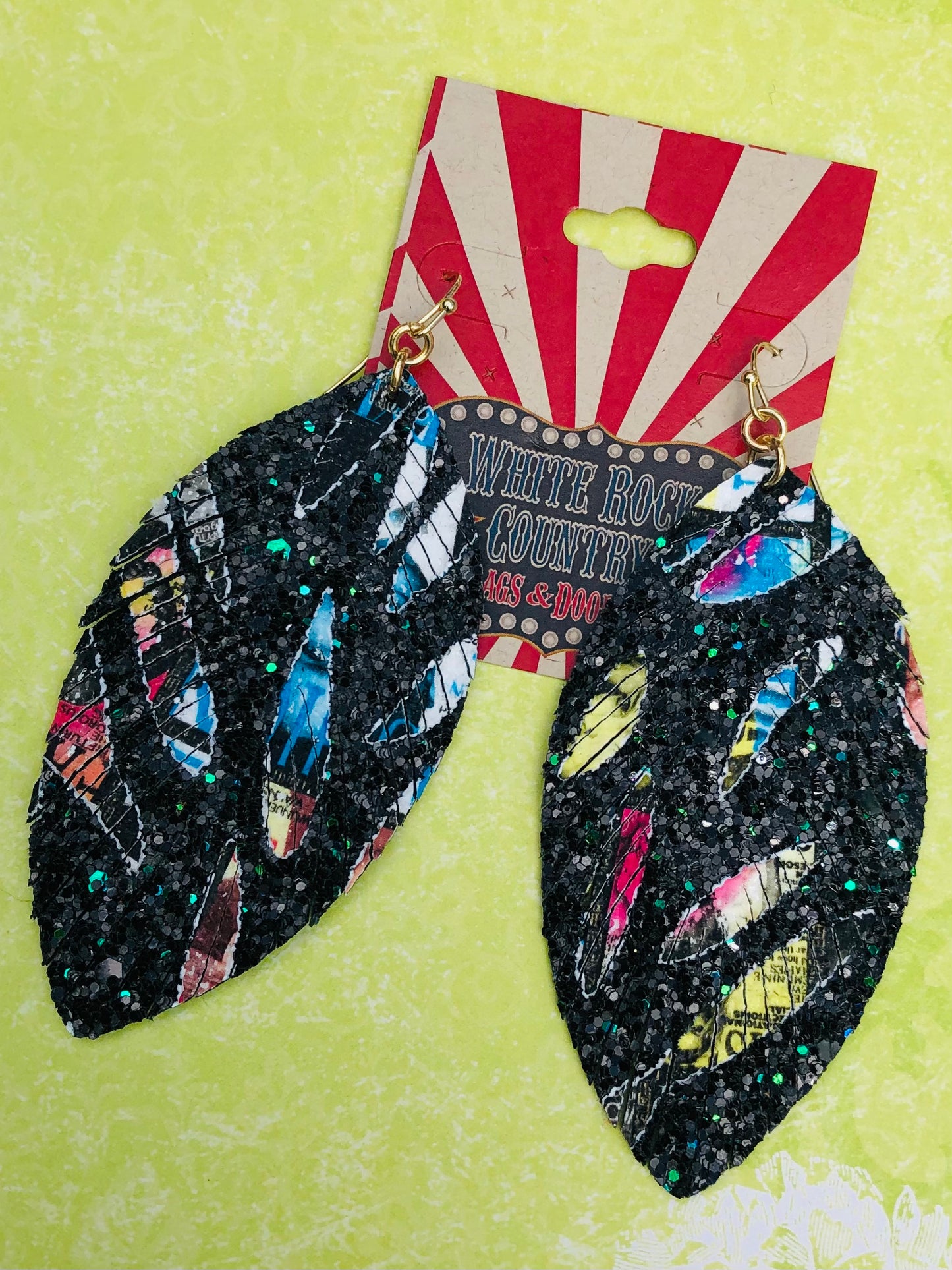 Tiff Black Sparkle Earrings