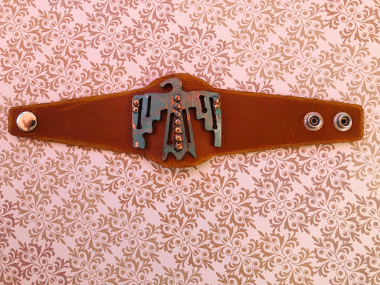 Thunderbird Leather Bracelet