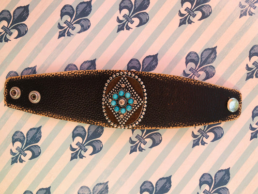Beth Ann Leather Cuff