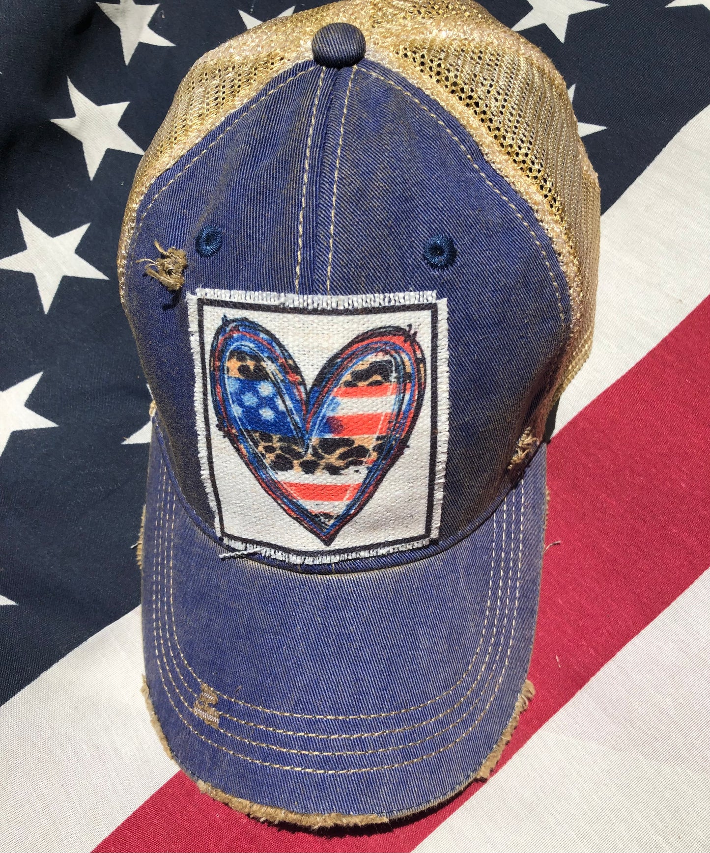 USA Heart Baseball Cap