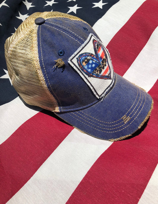 USA Heart Baseball Cap