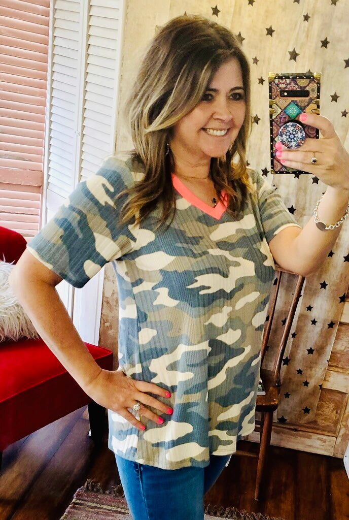 CAMO NANCY TOP