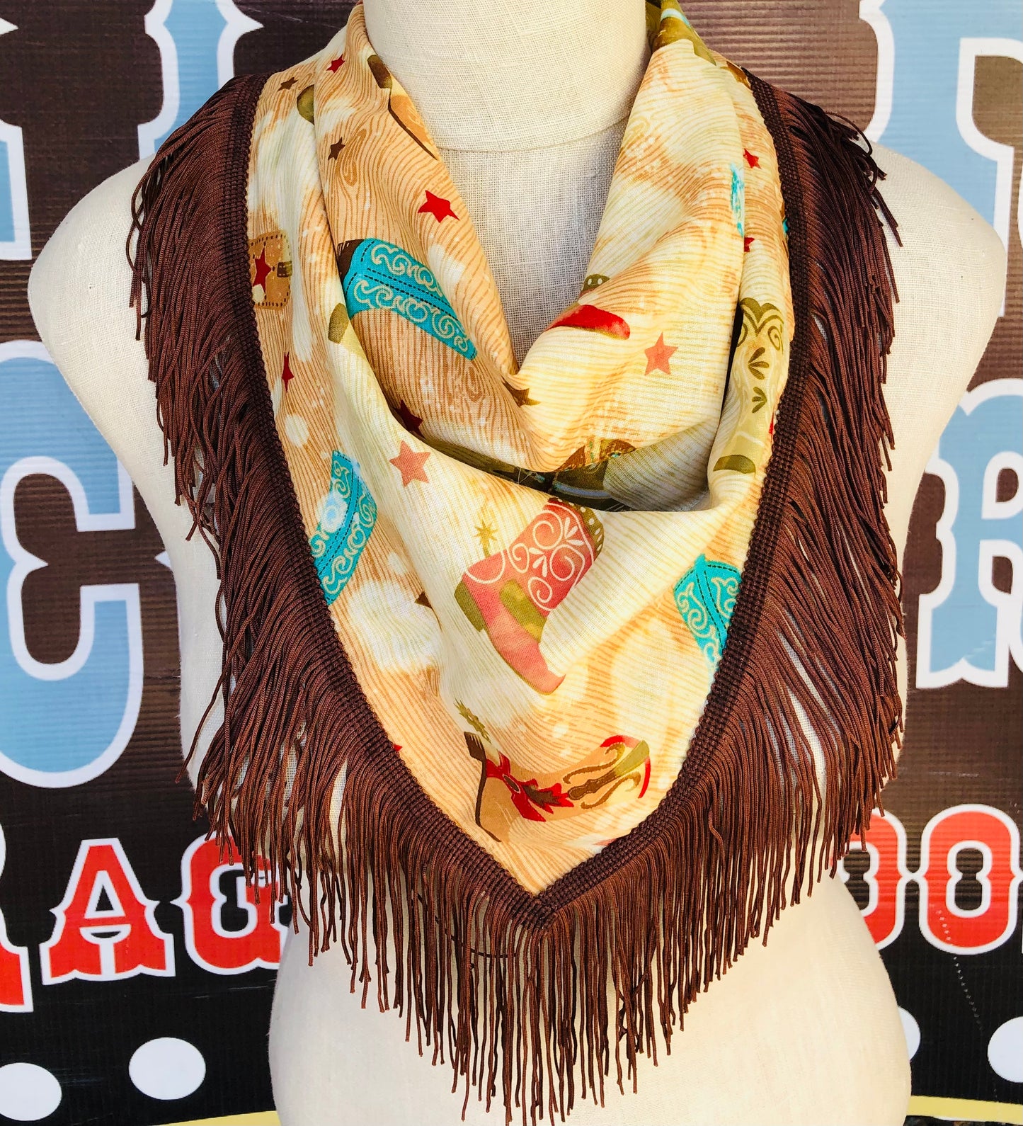 BOOT SCOOTIN FRINGE SCARF BANDANA