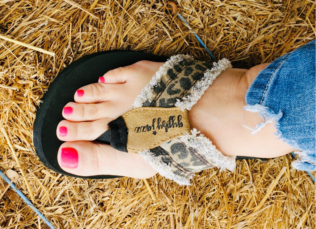 G Jazz Leopard Flip Flop