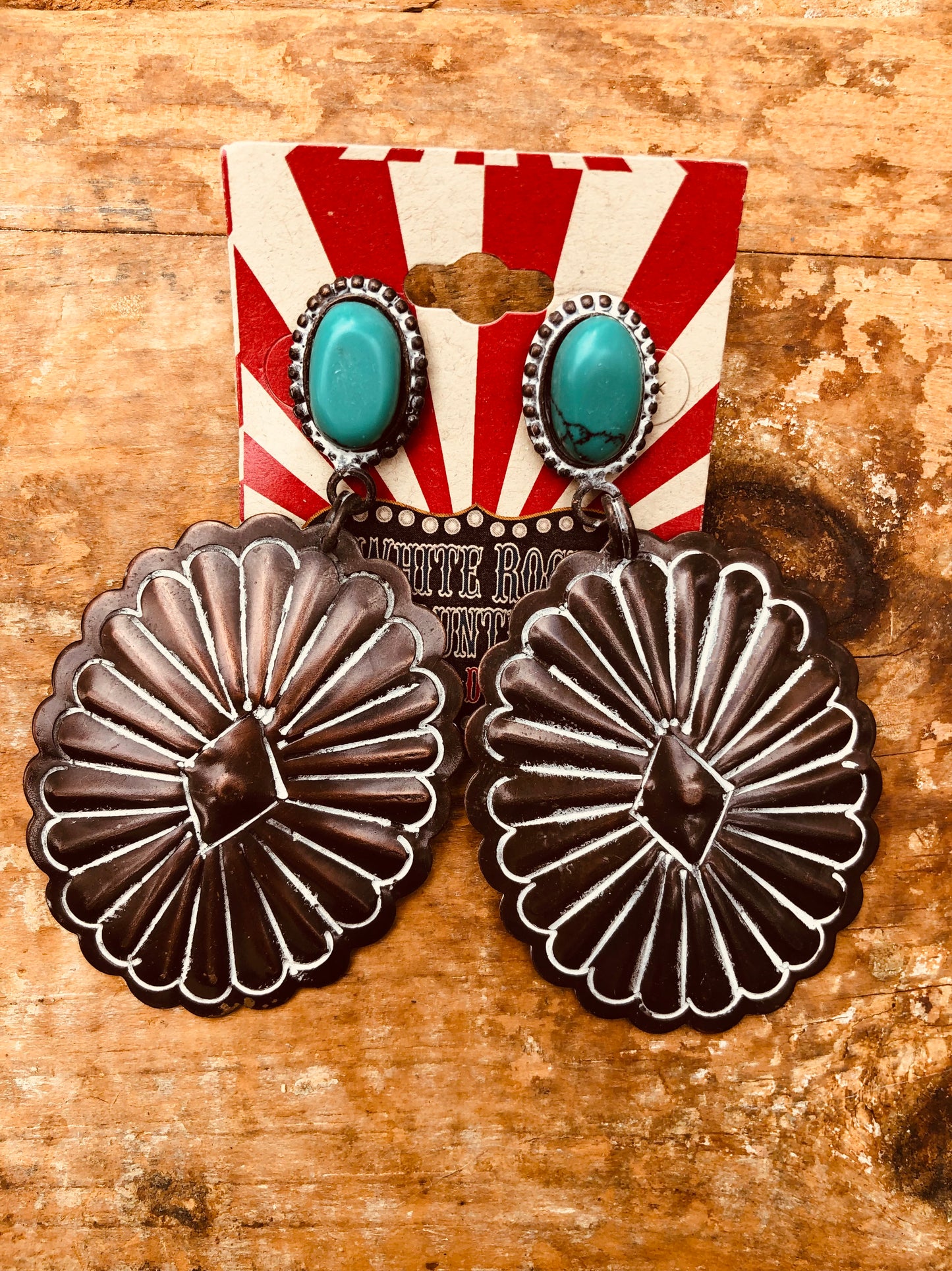 Concho Turquoise bronze Earrings