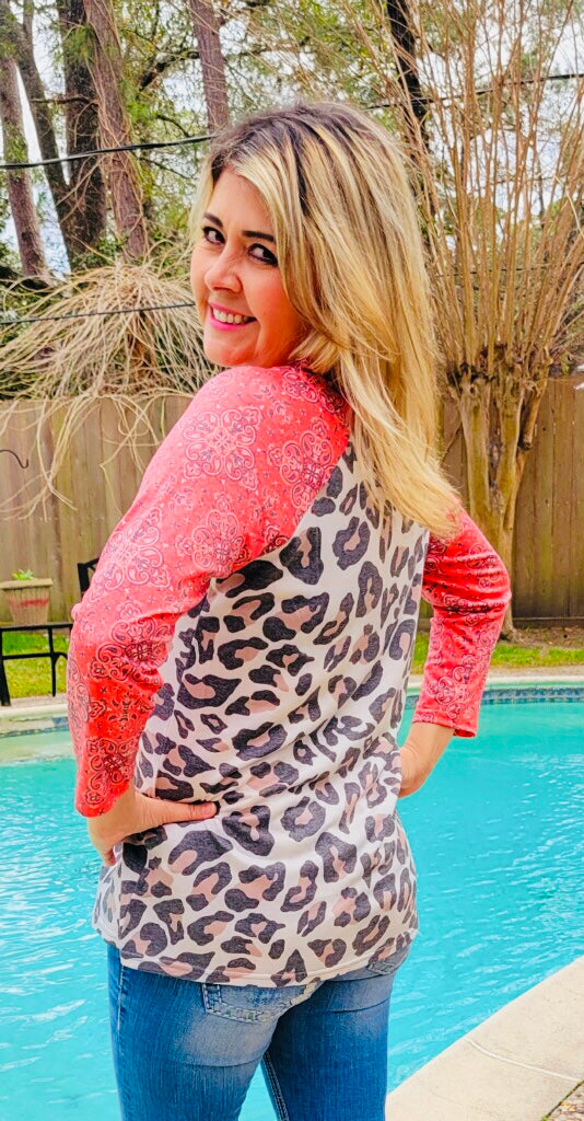 The Melissa Leopard & Red Top