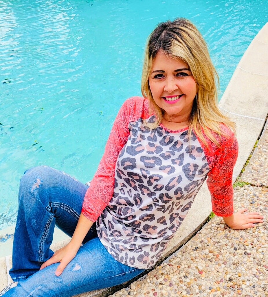 The Melissa Leopard & Red Top