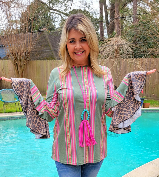 Hot Pink & Turquoise Necklace