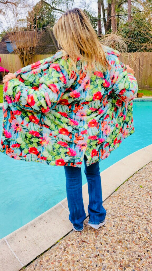 Floral Cactus Cover up