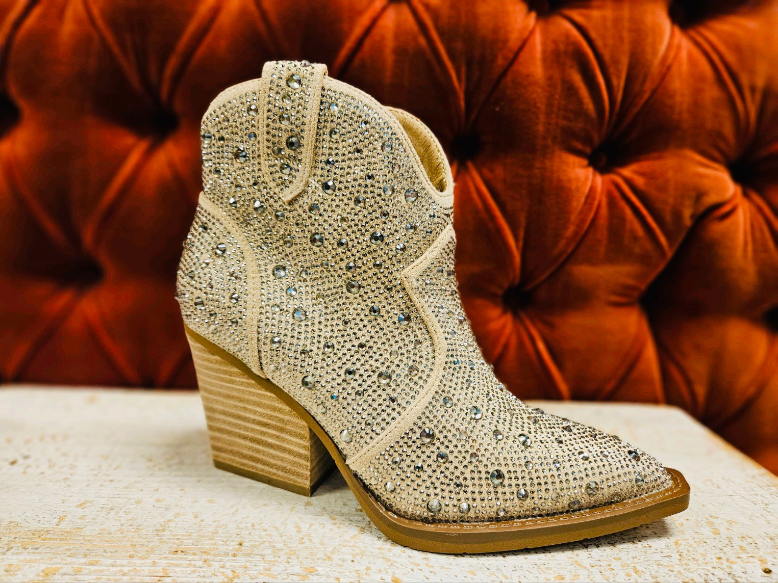 CHAMPAGNE DREAMS ANKLE BOOT