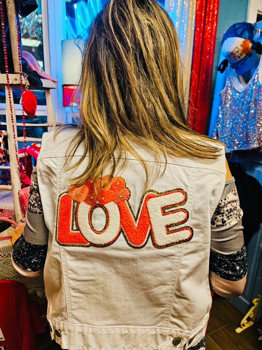 LOVE WHITE JEAN VEST
