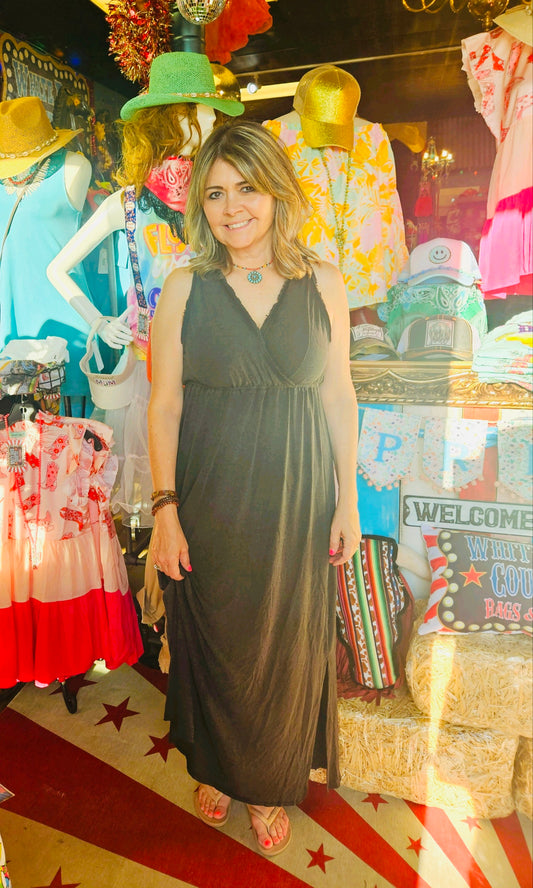 MINDY BLACK MAXI DRESS