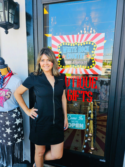 MIDNIGHT BLACK CARGO DRESS