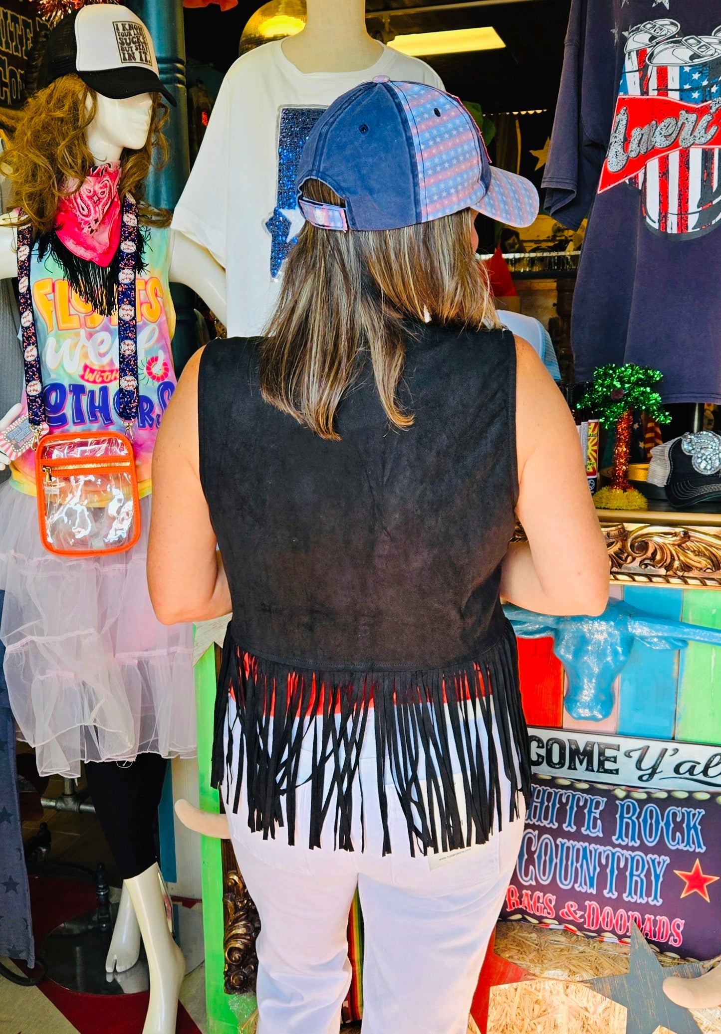 ROSE FRINGE SUEDE VEST