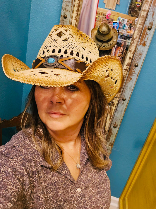 WESTERN STRAW TANYA HAT