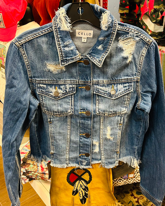 JOJO JEAN DISTRESSED JACKET