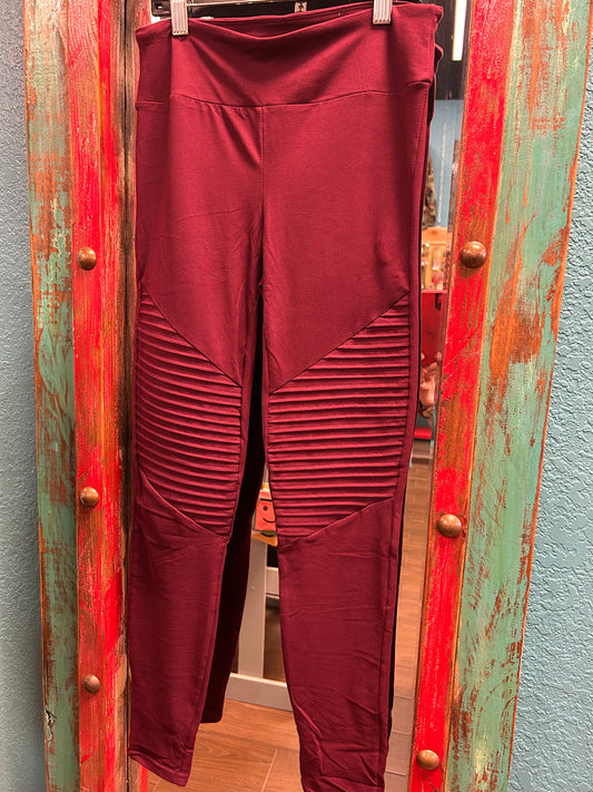 BONNIE BURGUNDY LEGGINGS