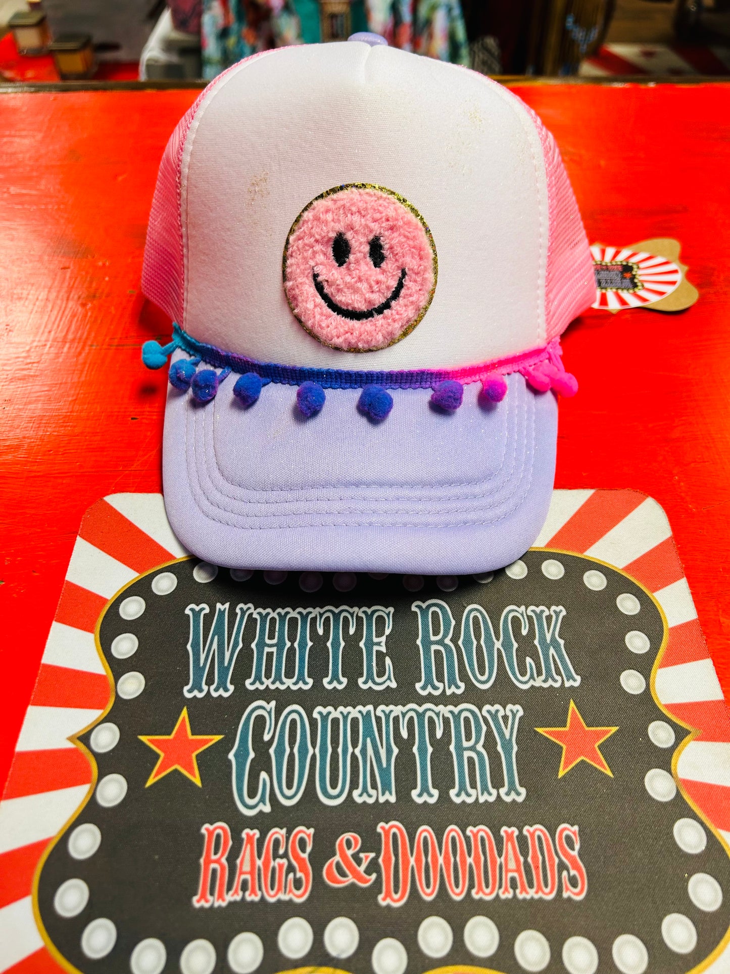 HAPPY PINK TRUCKER CAP