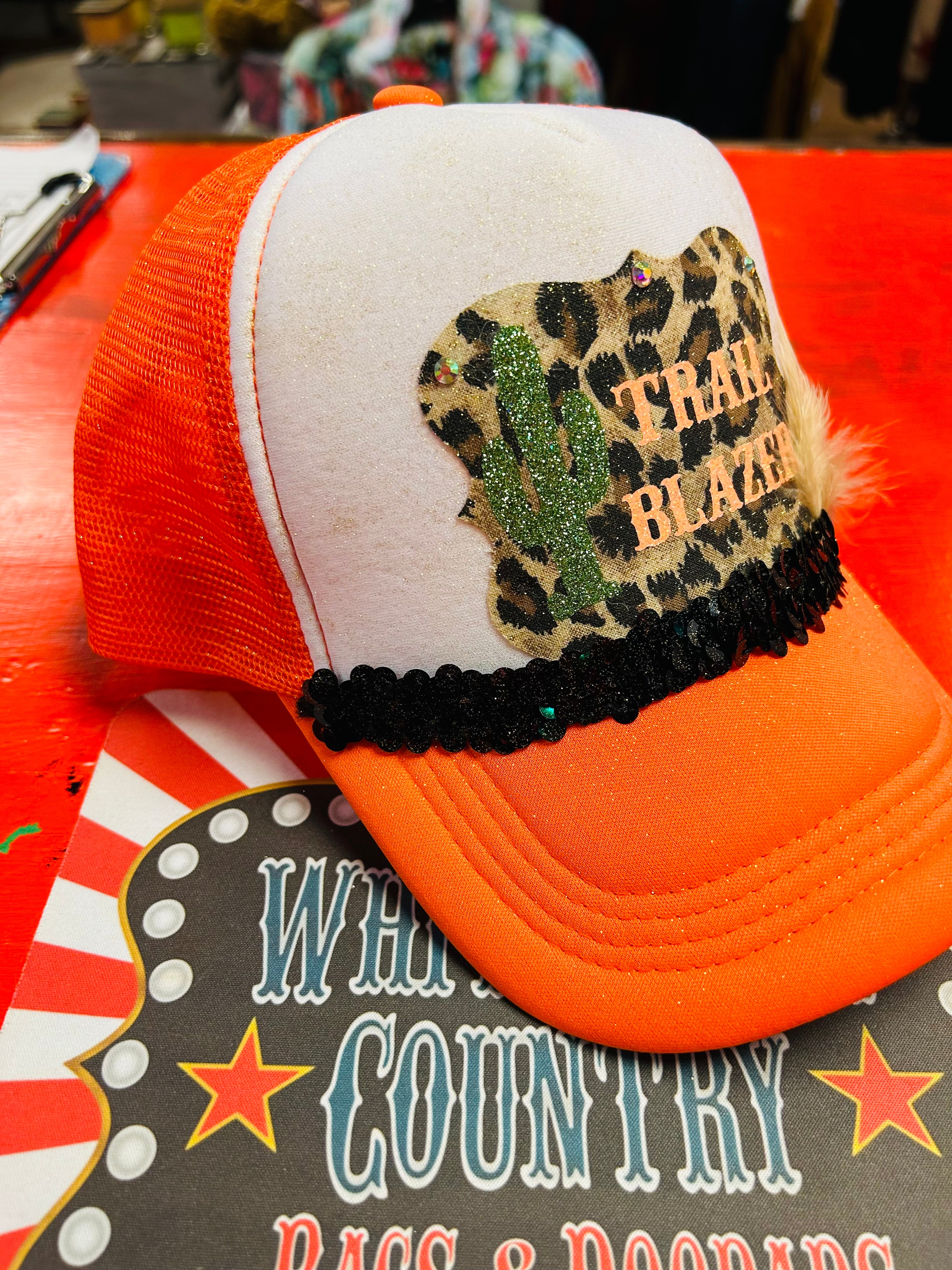 TRAIL BLAZER TRUCKER CAP - White Rock Country Rags & Doodads LLC