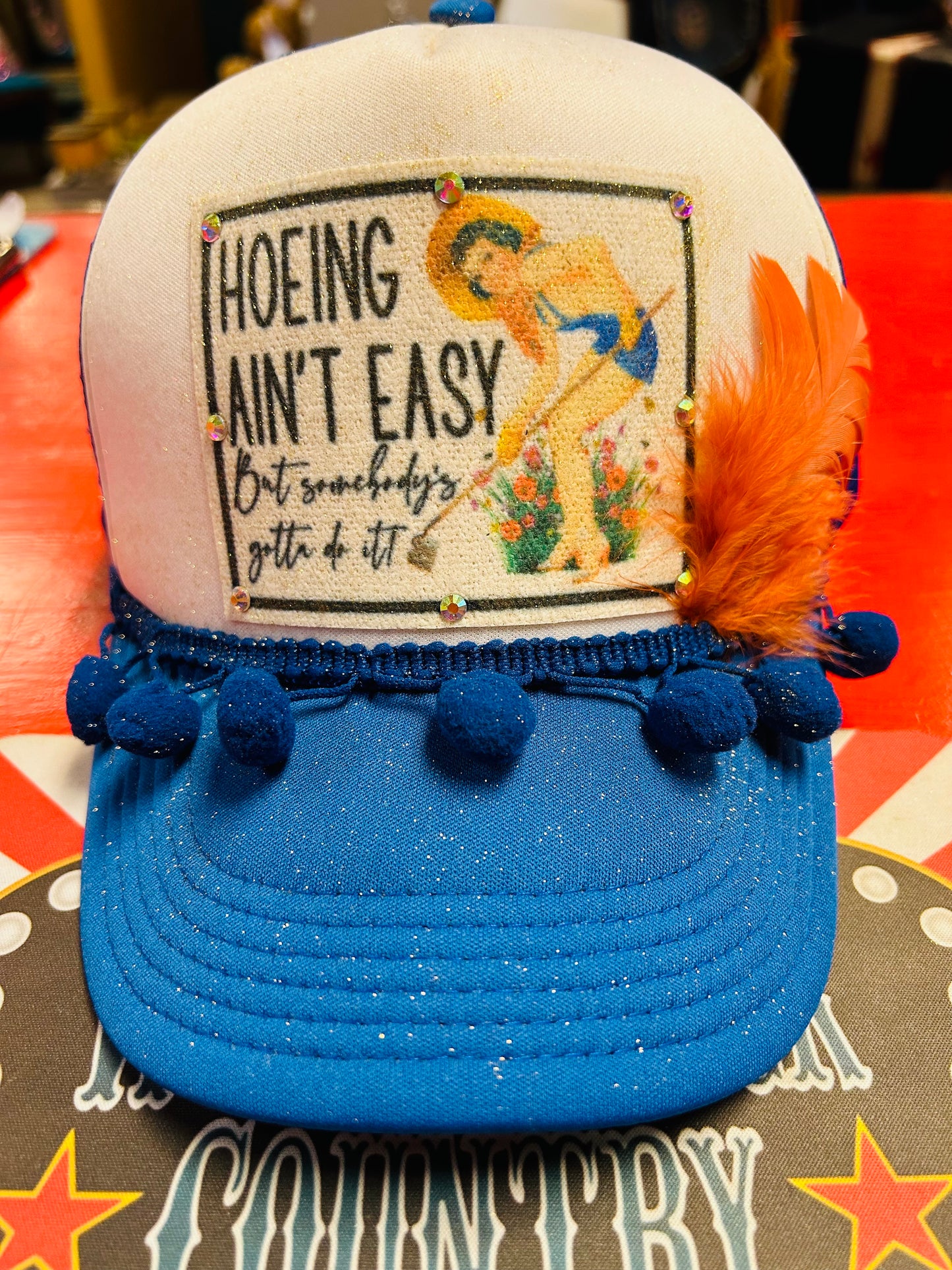HOEING AINT EASY TRUCKER CAP
