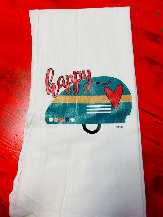 HAPPY CAMPER TEA TOWEL