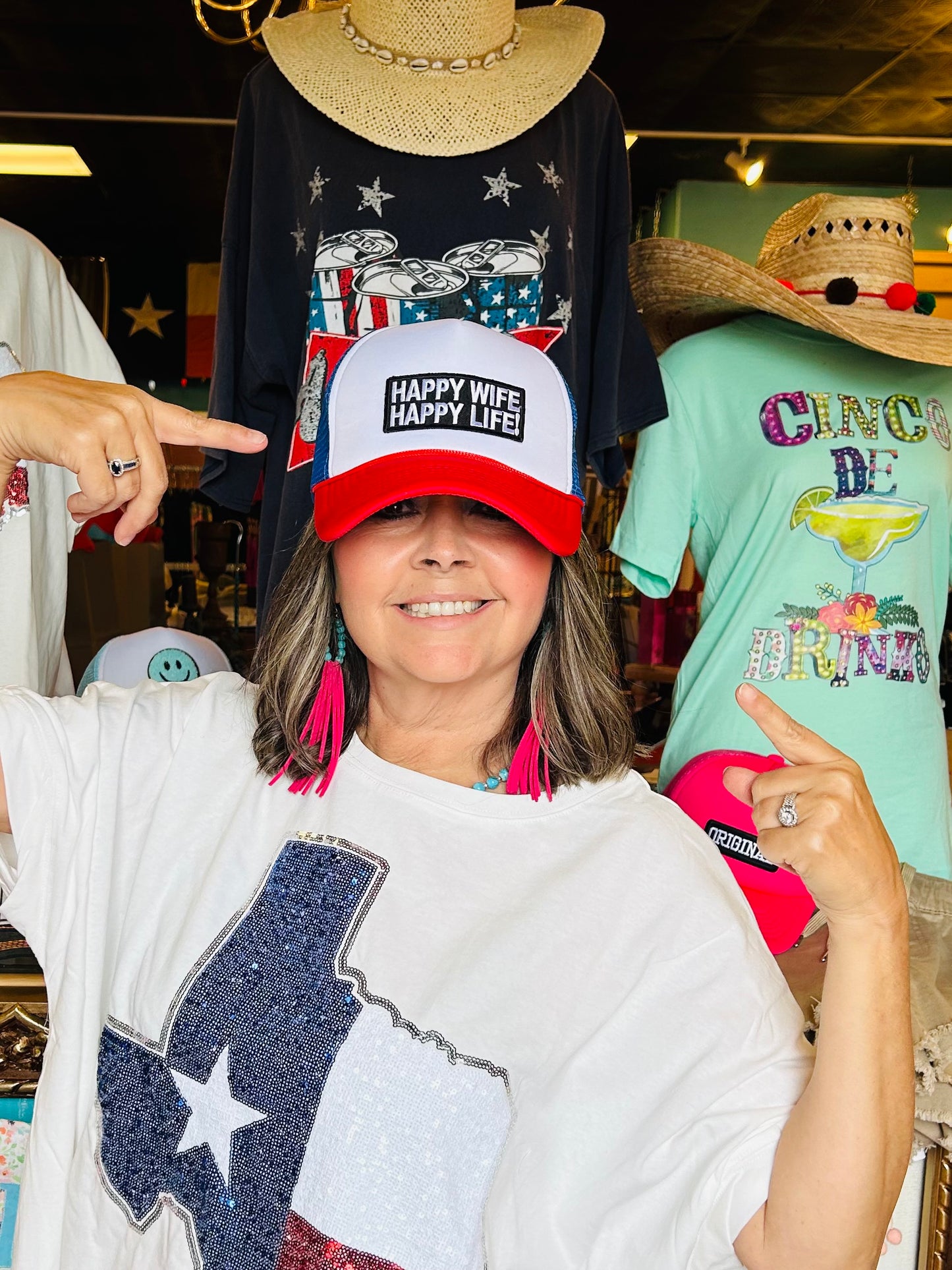 HAPPY WIFE HAPPY LIFE TRUCKER CAP