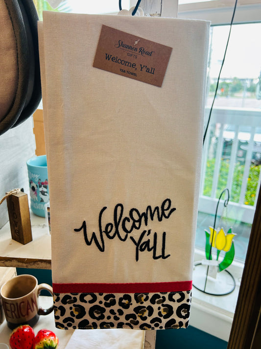 WELCOME YA'LL TEA TOWEL