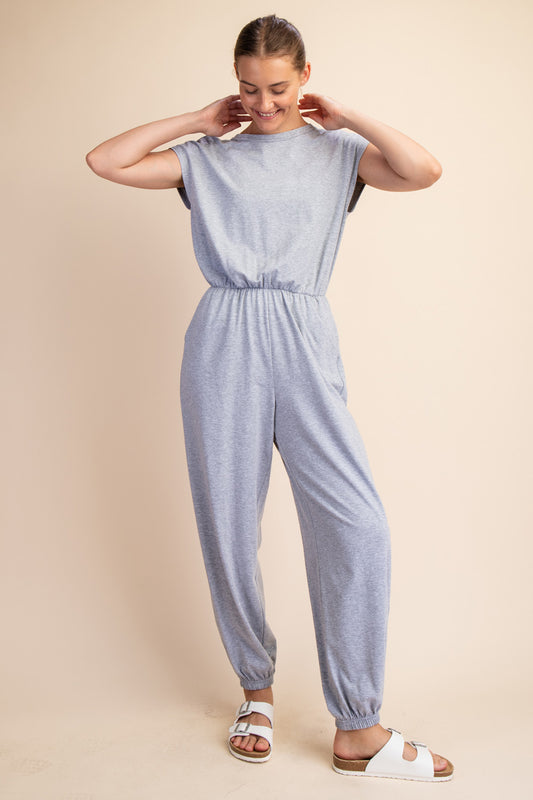 RILEY HEATHER GRAY JUMPSUIT