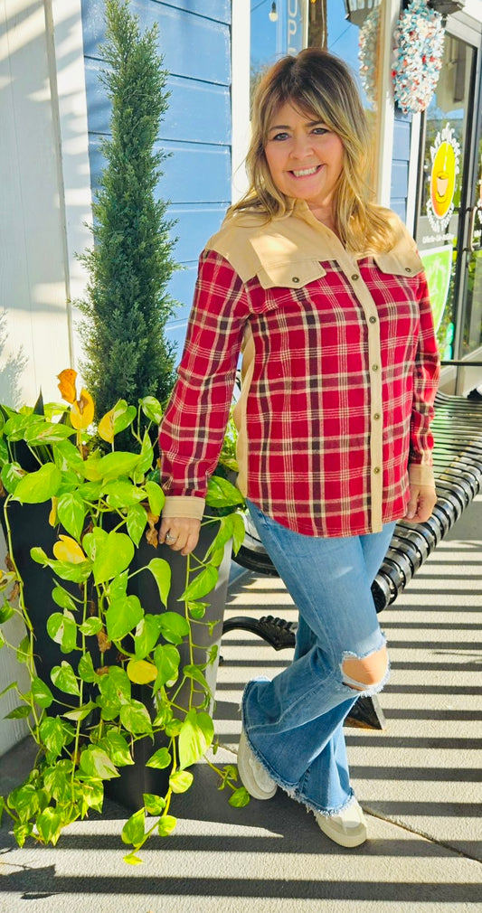 BILLIE GIRL PLAID TOP