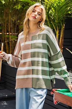 MIA STRIPED SWEATER