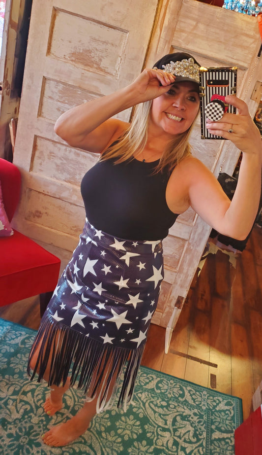 Super Star Fringe Skirt