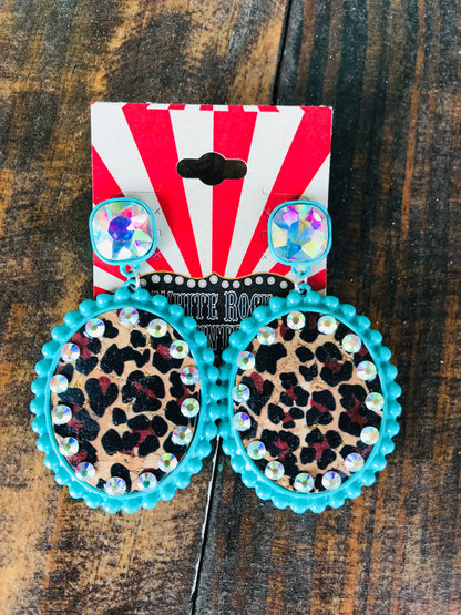 Leopard Turquoise Earrings