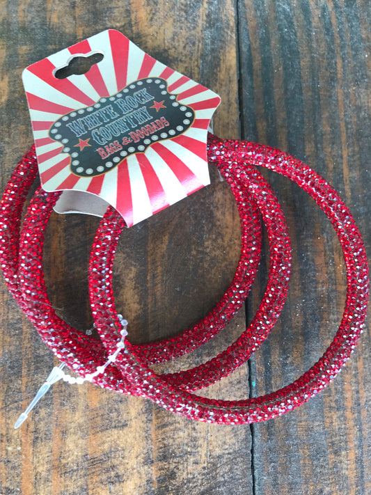 Glitzey Red Bangles